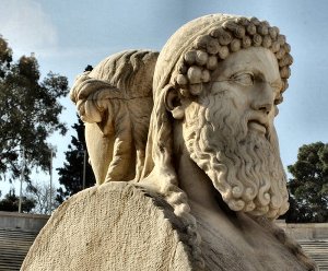 "My teacher says she has eyes in the back of her head - reckon she's related?" Pic from Irishmegaliths.org.uk