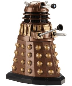 A golden Dalek from BBC TV show Doctor Who.